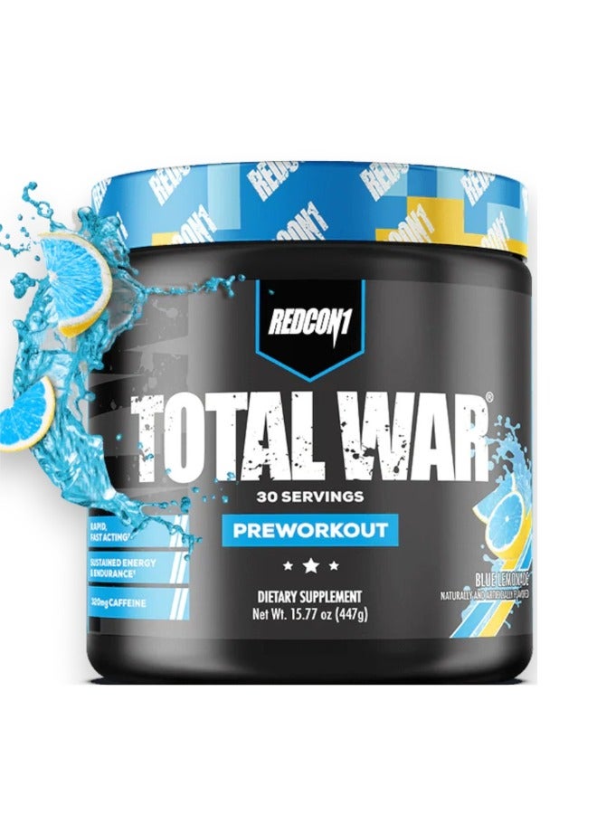 Total War Pre -Workout, Blue Lemonade Flavour, 30 Servings