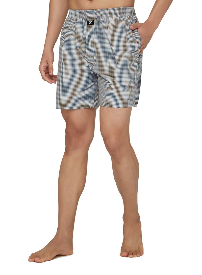 IntelliEaze Super Combed Cotton Boxer Shorts for mens pack of 2