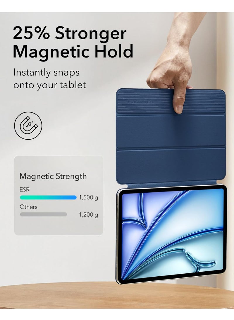 Case For iPad Air 13 inch M3 2025/Air 13 inch M2 2024,iPad Air 13 Case with Pencil Holder,Powerful Magnetic Attachment, Slim Trifold Stand Case, Auto Wake/Sleep, Durable Protection For iPad Air 13 2025/ 2024