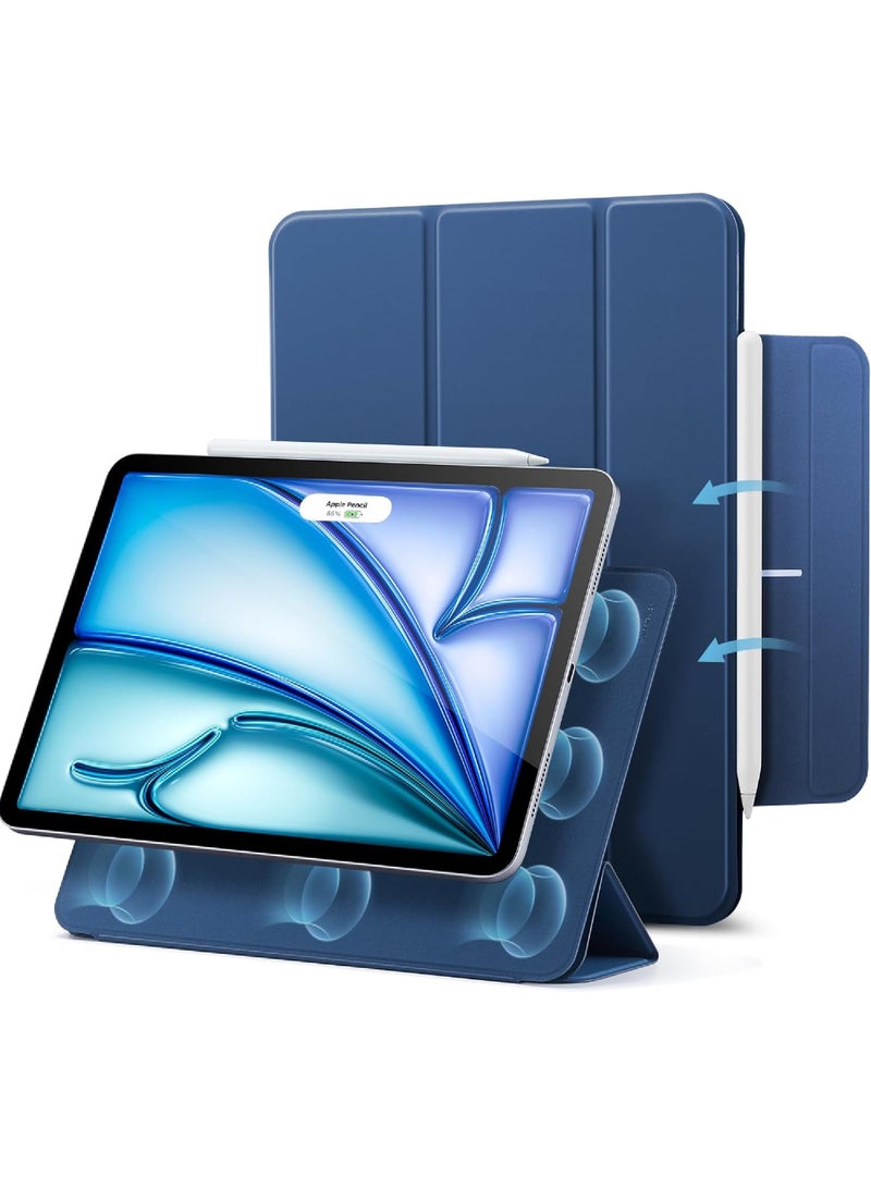 Case For iPad Air 13 inch M3 2025/Air 13 inch M2 2024,iPad Air 13 Case with Pencil Holder,Powerful Magnetic Attachment, Slim Trifold Stand Case, Auto Wake/Sleep, Durable Protection For iPad Air 13 2025/ 2024