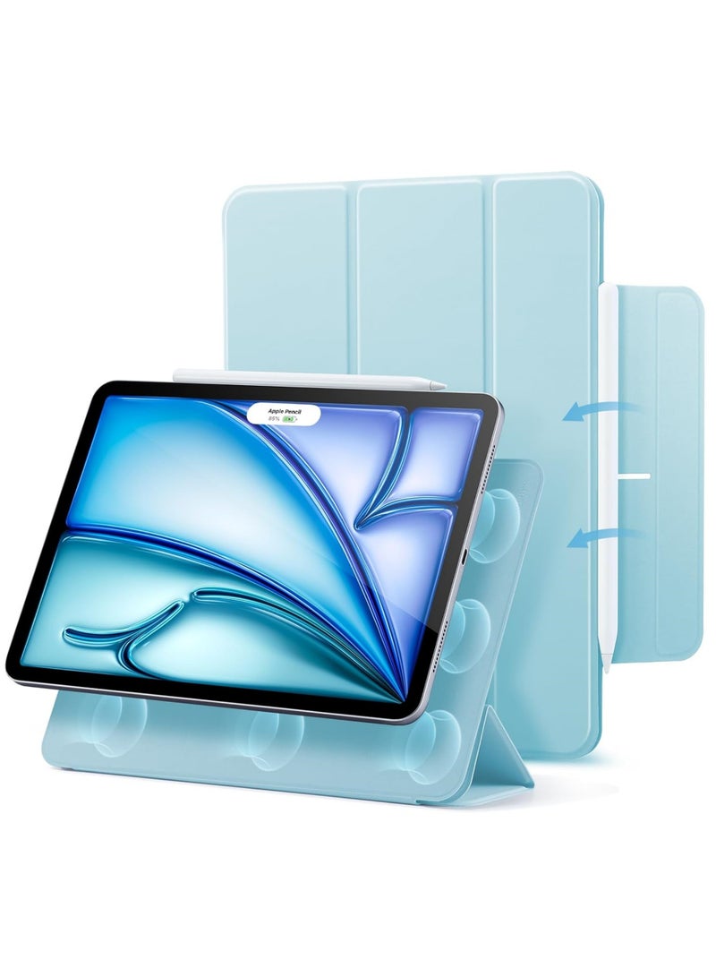 Case For iPad Air 13 Inch Case M2(2024), iPad Air 13 Case with Pencil Holder,Powerful Magnetic Attachment, Slim Trifold Stand Case, Auto Wake/Sleep, Durable Protection For iPad Air 13 2024