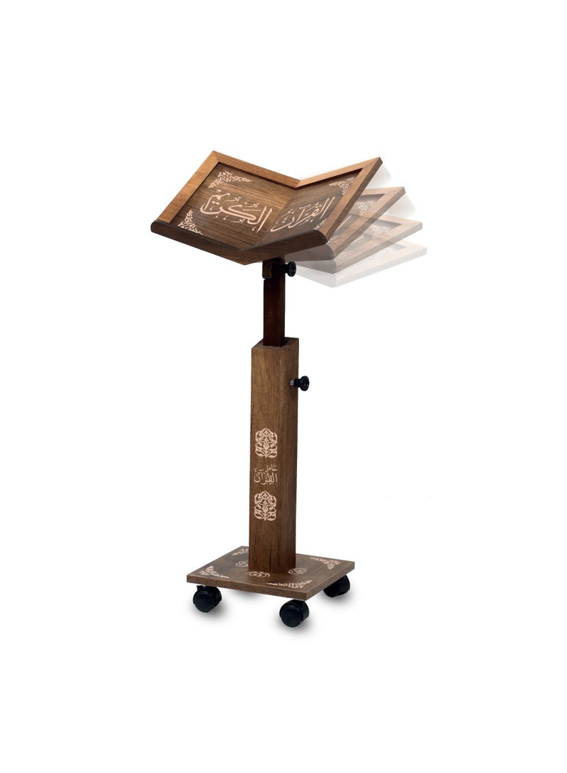 Tarteel Quran Stand - Tilt Angle and Adjustable Height High Quality Natural Wood