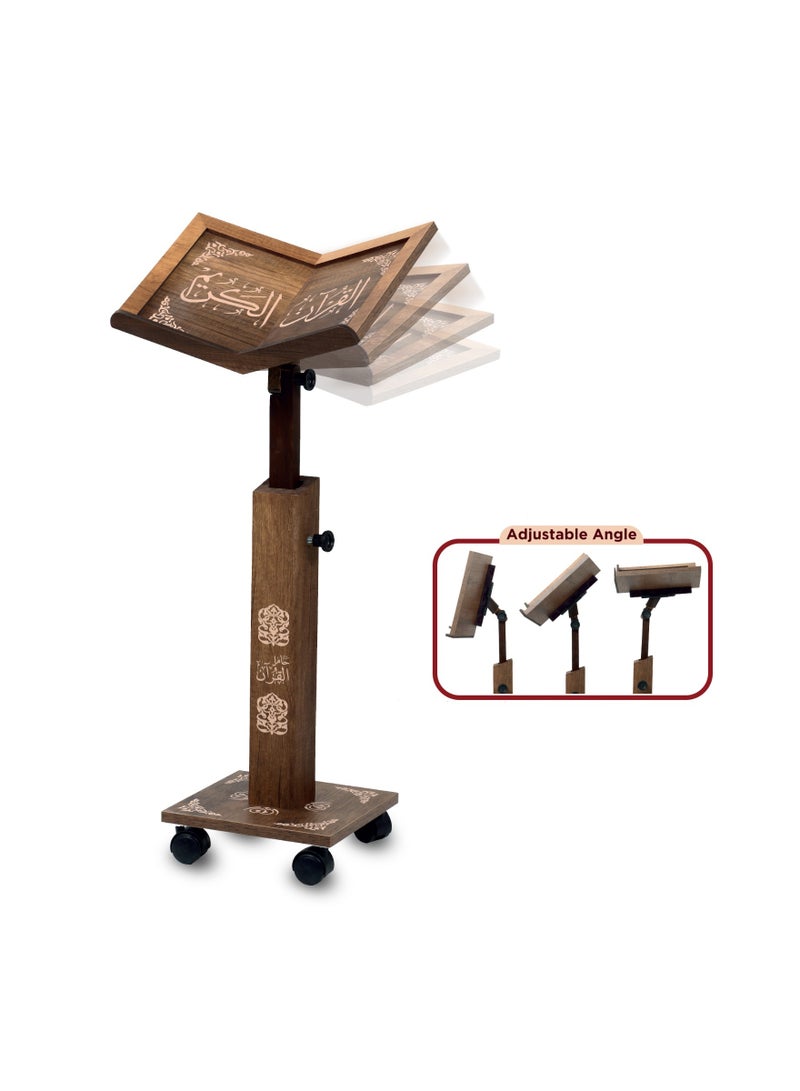 Tarteel Quran Stand - Tilt Angle and Adjustable Height High Quality Natural Wood