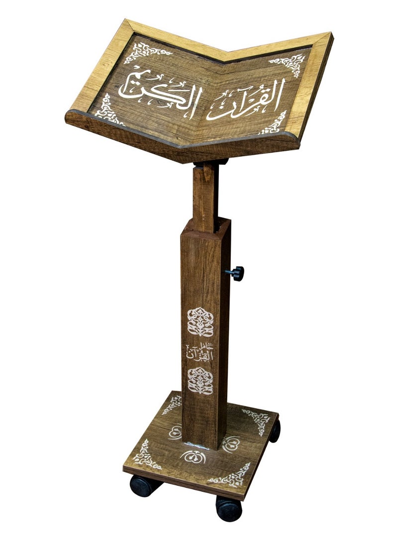 Holy Quran Stand - Tilt Angle and Adjustable Height High Quality Natural Wood