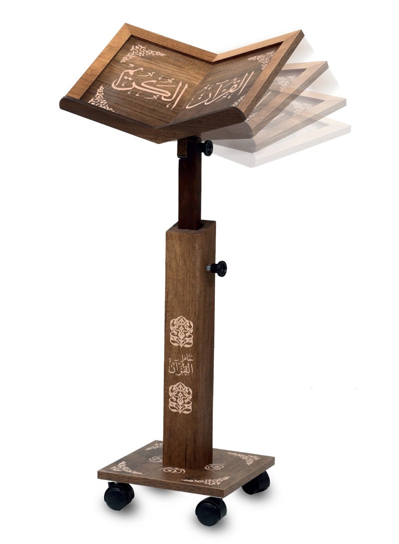 Holy Quran Stand - Tilt Angle and Adjustable Height High Quality Natural Wood