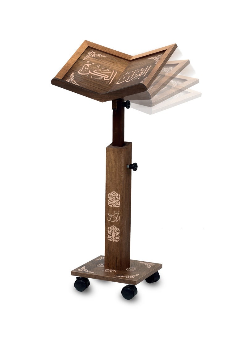 Holy Quran Stand Tilt Angle and Adjustable Height High Quality Natural Wood