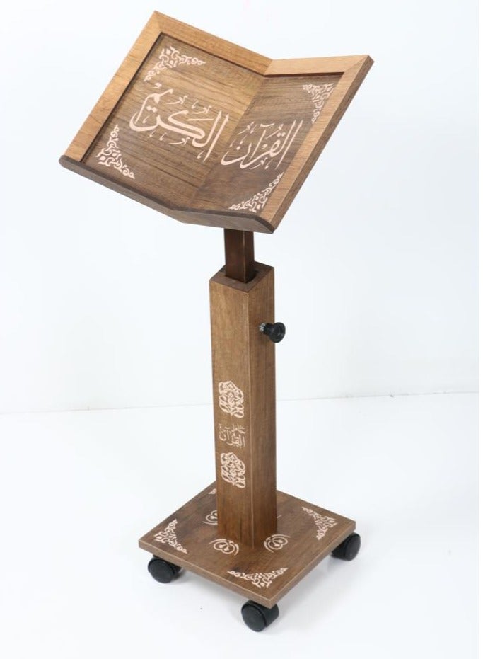 The Holy Quran stand with a removable head is made of natural wood and can be heightened up to 110 cm larg size