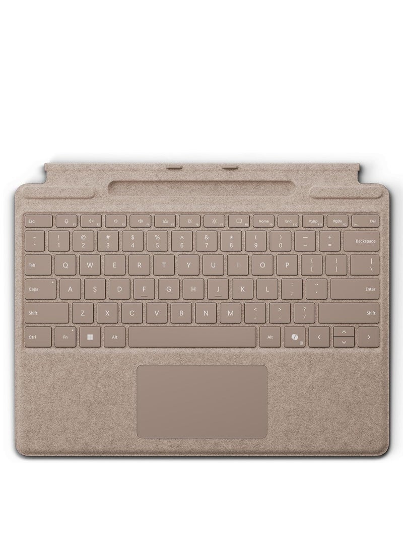 Surface Pro Keyboard for Surface Pro 9 and 8 with Pen Storage, Alcantara Material Dune