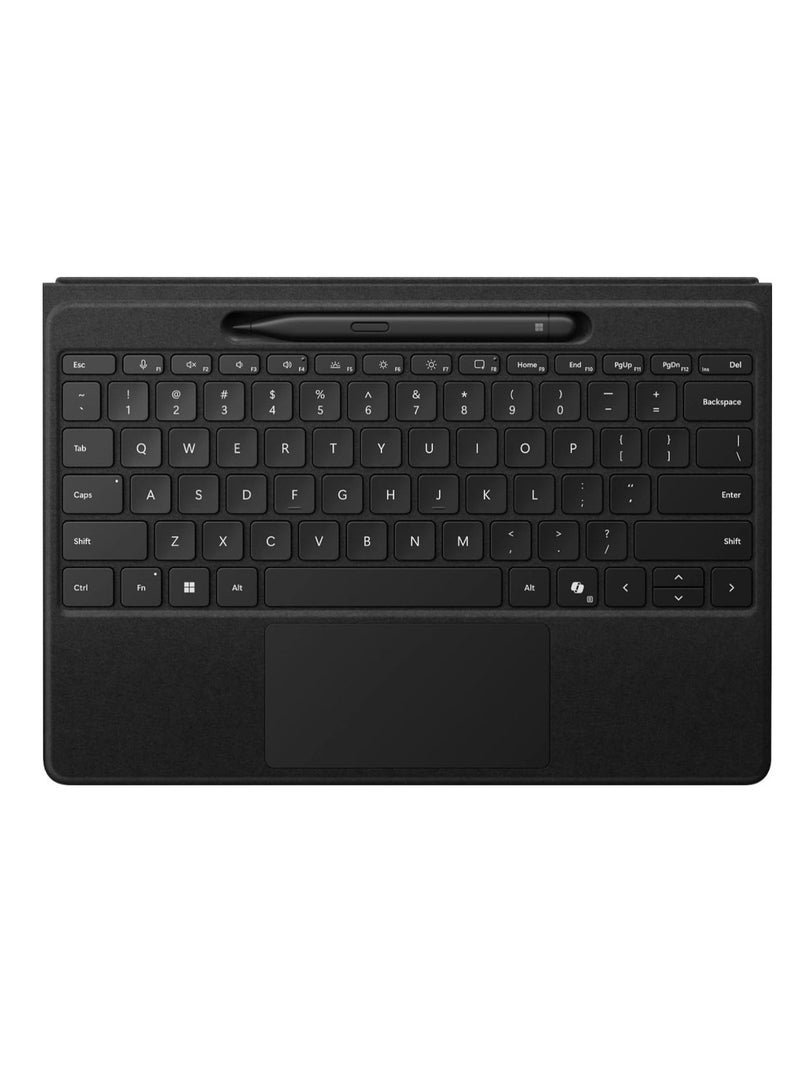 Surface Pro Flex Keyboard with Slim Pen Bundle, 2-in-1 Alcantara keyboard for Surface Pro 9 and 8, Windows 11 Copilot+ PC Black