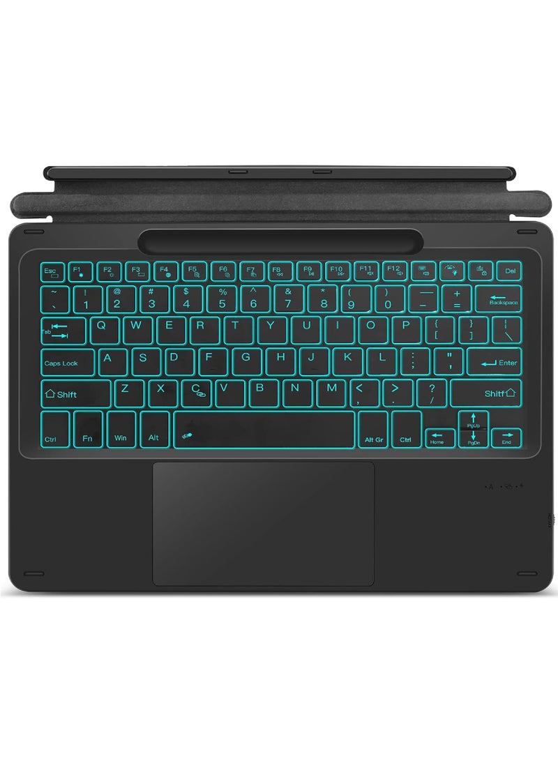 Type Cover for Microsoft Surface Pro 9/Pro 8/Pro X/Pro 10/Pro 11 13 Inch Portable Bluetooth 5.1 Wireless 7-Color Backlit Surface Pro 11/10/9/8/X Keyboard with Touchpad & Pencil Holder