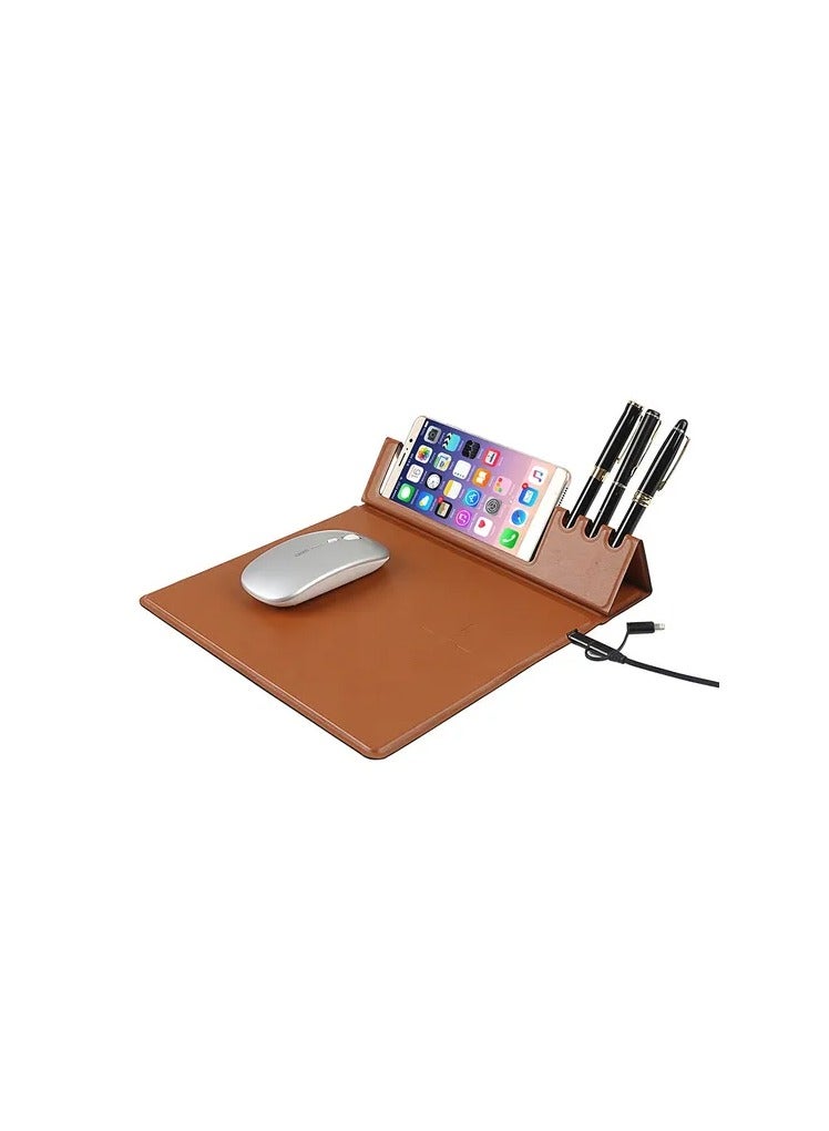 Mobile Phone Wireless Charger Fast Charging Mouse Pad Pen Holder Mousepad