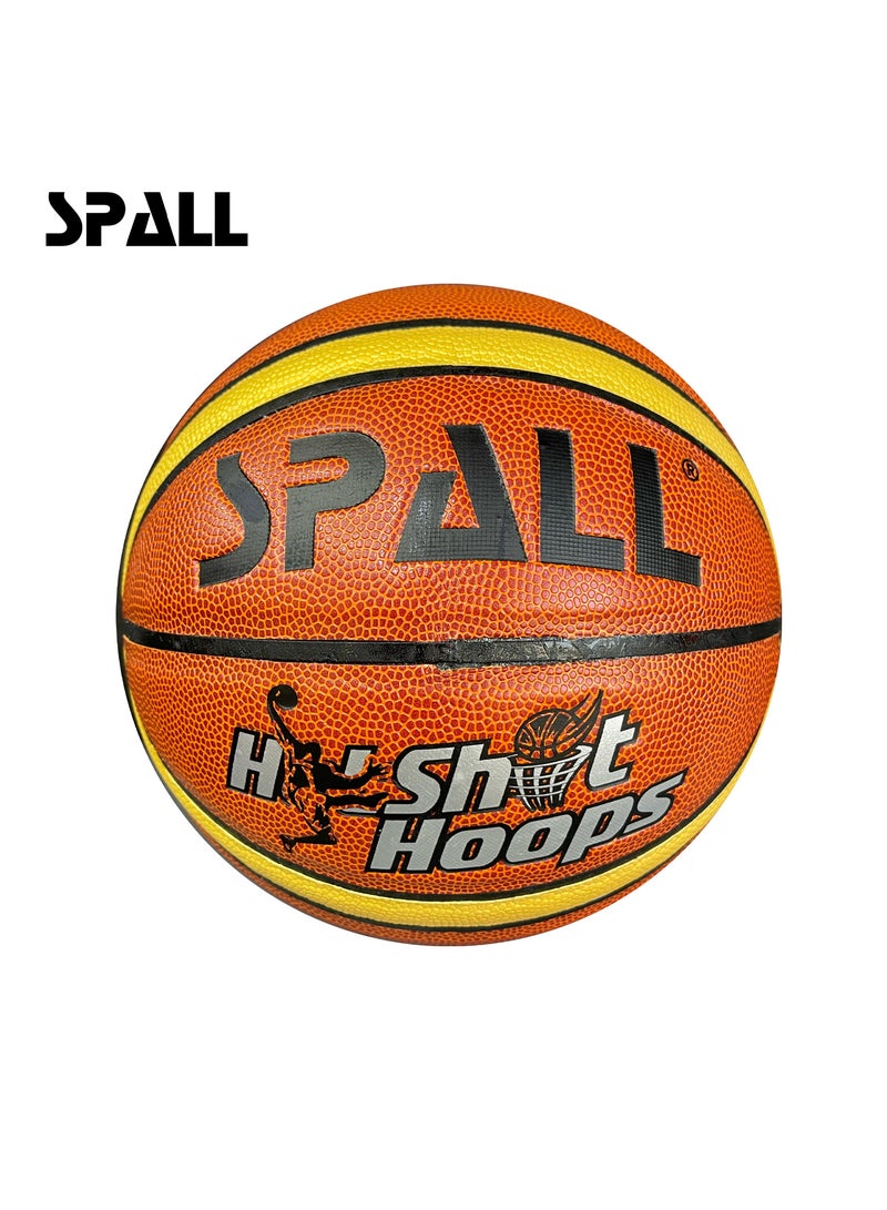 Basketball Indoor/Outdoor Official Regulation Size Streetball Rubber Basketball Deep Channel Construction Made For Unisex Men And Women Youth And Adult For Proffesional Training And Games