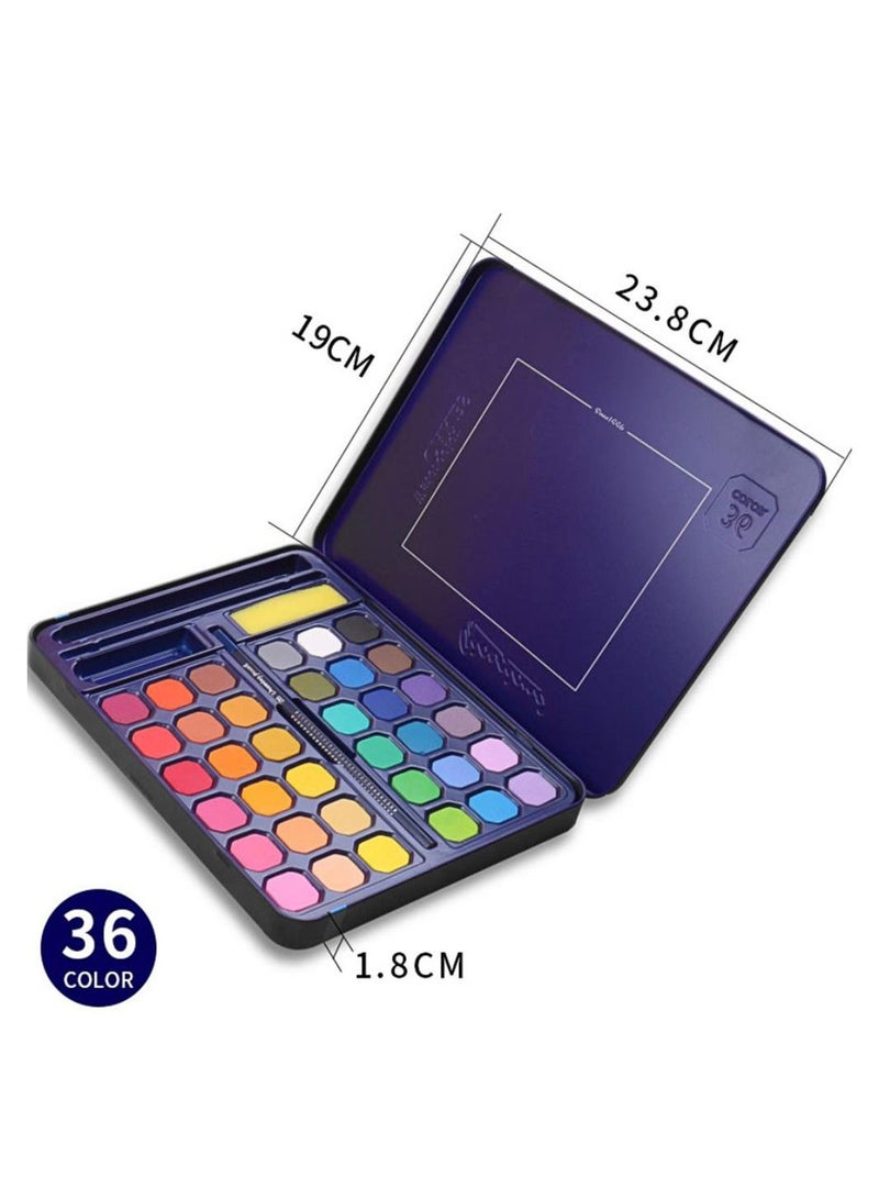 36-Colour Solid Watercolor Paint Set