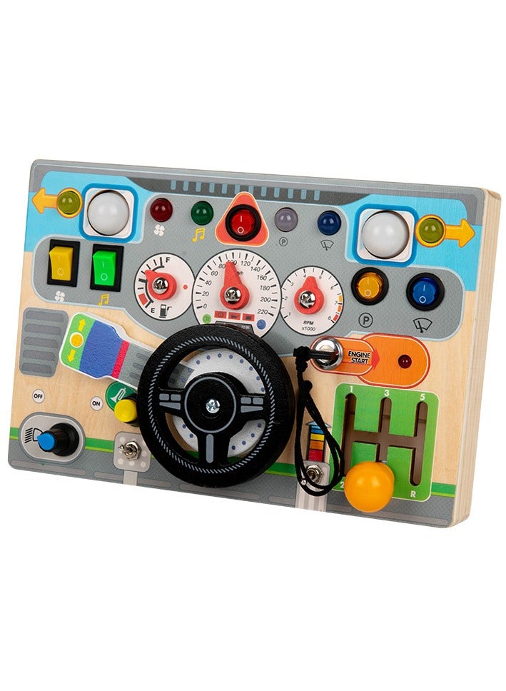 Children's Early Education Simulation Steering Wheel Electronic Switch Light Educational Puzzle Toy