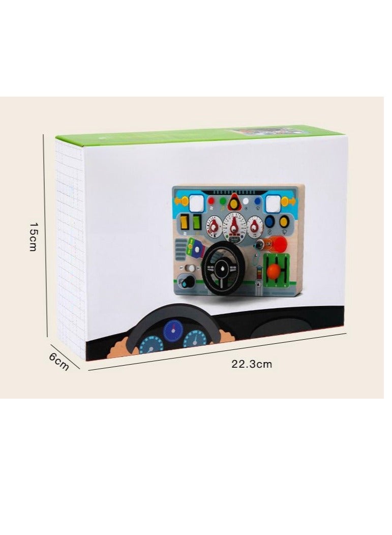 Children's Early Education Simulation Steering Wheel Electronic Switch Light Educational Puzzle Toy