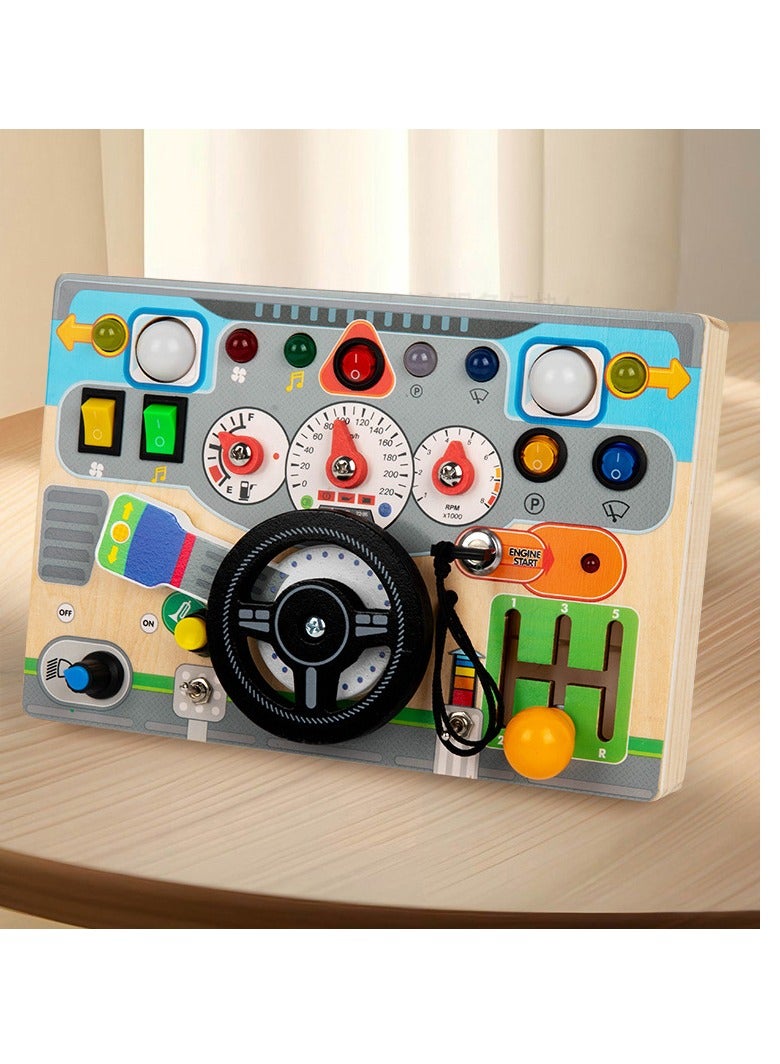 Children's Early Education Simulation Steering Wheel Electronic Switch Light Educational Puzzle Toy