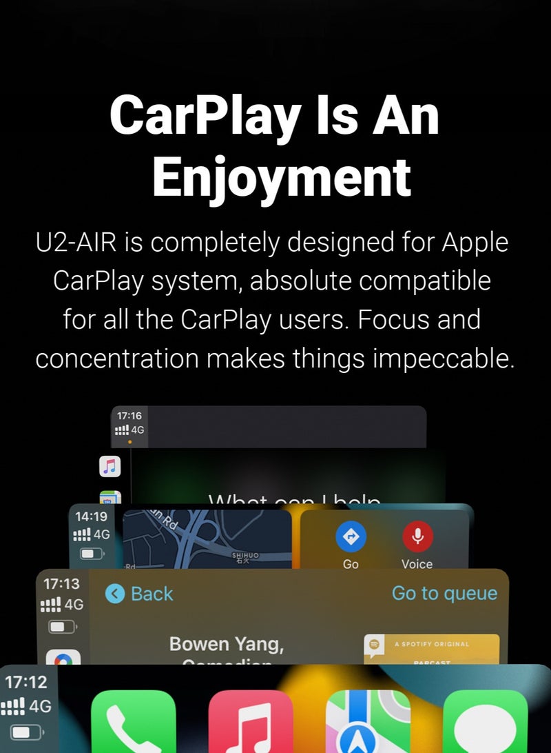 Wireless Carplay Box Wired to Wireless Carplay Module Interconnect Adapter