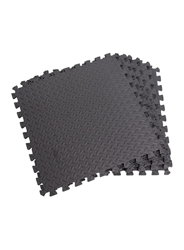 Black Puzzle Mat for Kids Yoga Room Bedroom Living Room Exercise Gym Mat 60x60x1.0cm - 4 tiles