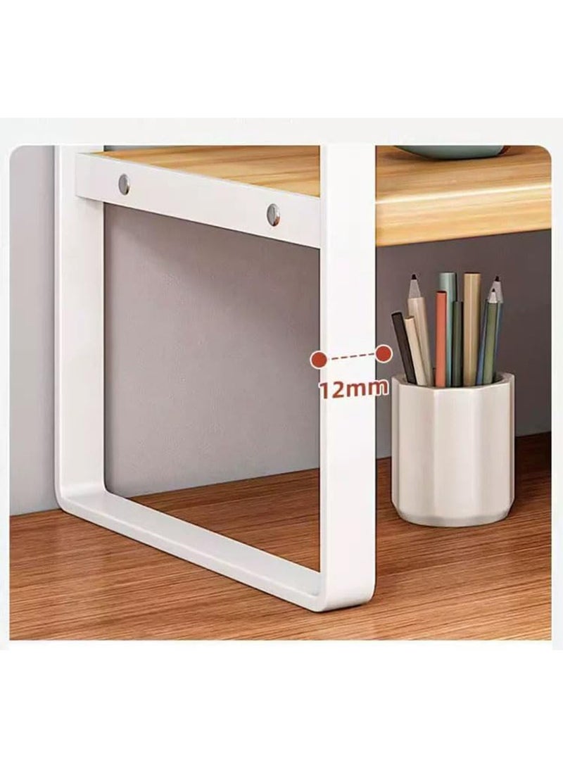 Desktop Organizer & Desk Storage Bookshelf Small Countertop Bookcase Multi-Functional Storage Rack for Home Office