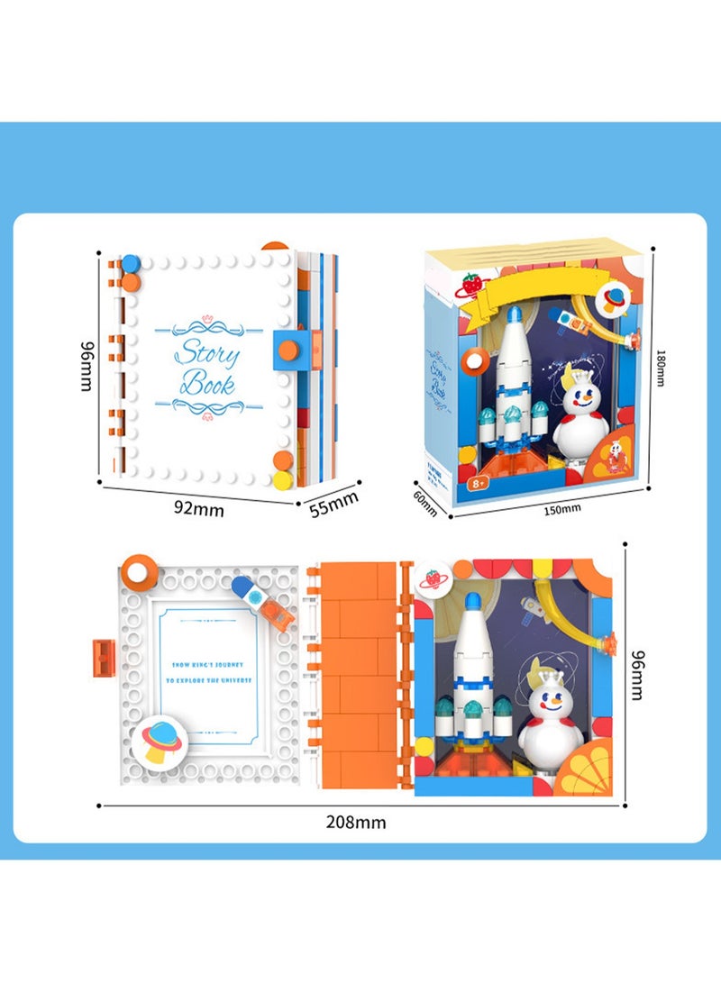 White Snowman Album Model Set Building Blocks Creative Diy Assembly Simulation Building Assembly Toys Children Adult Home Decoration