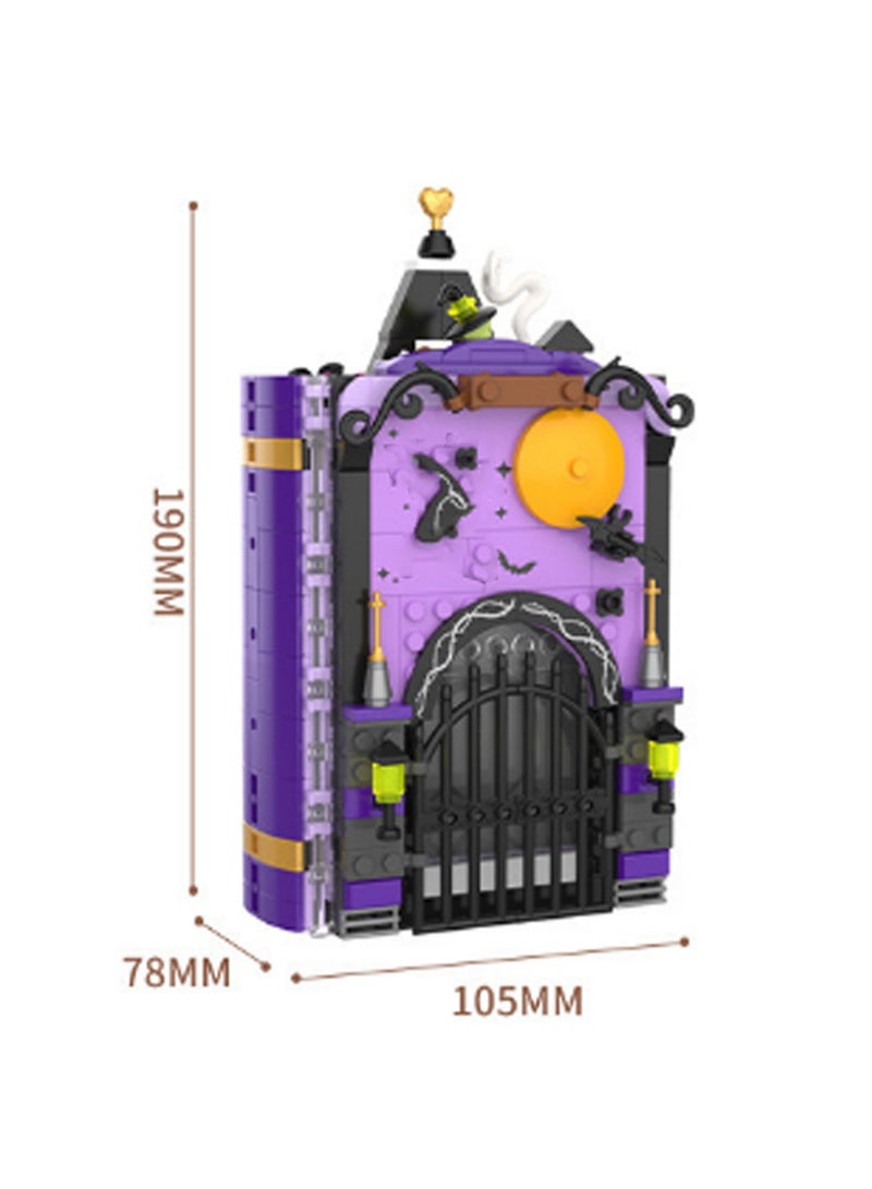 Purple Photo Album Model Set Building Blocks Creative Diy Assembly Simulation Building Assembly Toys Children Adult Home Decoration