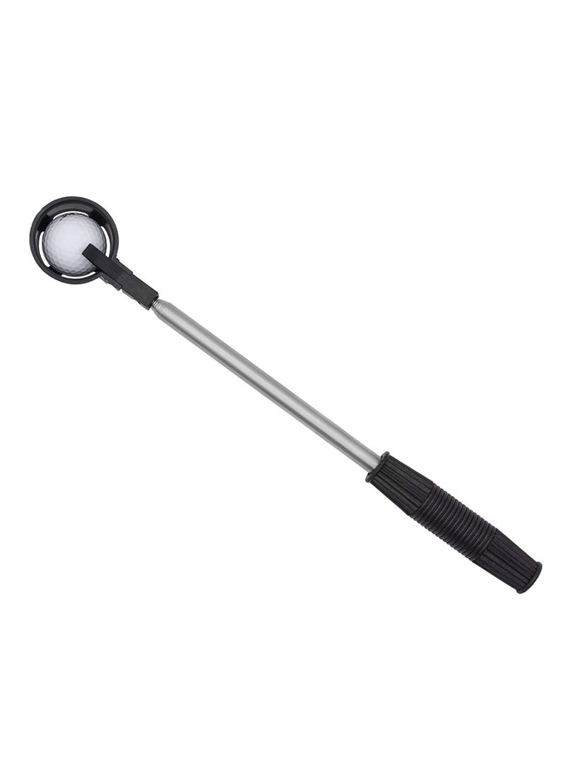 Portable Telescopic Golf Ball Retriever Stainless Steel Shaft Golf Ball Picker Ball Pick Up Scoop Automatic Locking Scoop