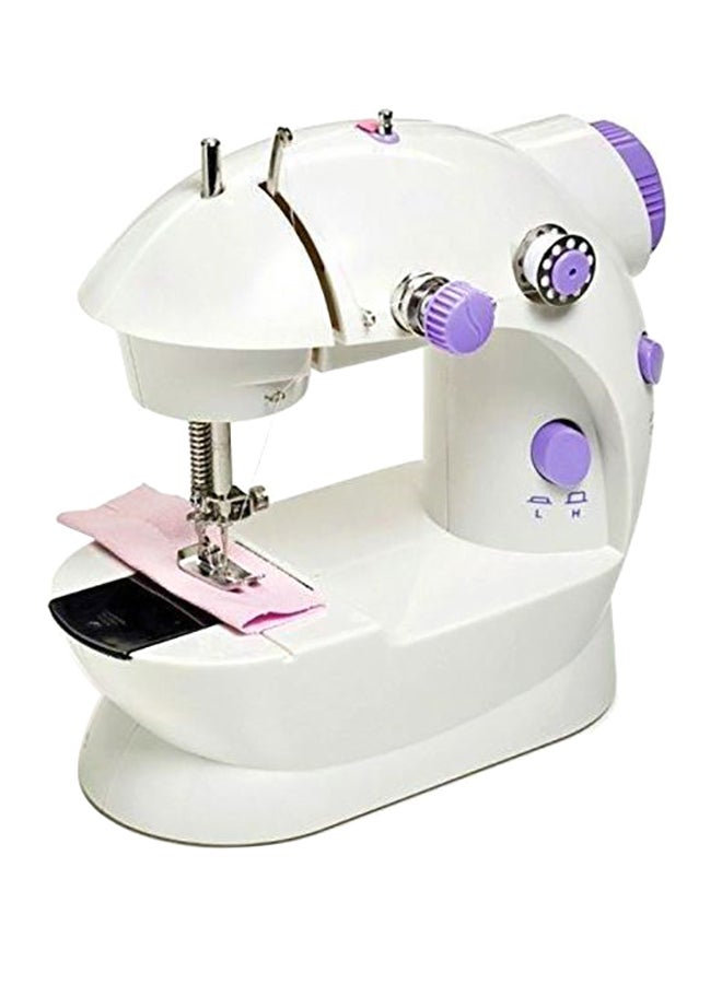 Mini Portable Electric Operated Sewing Machine 255.68580235.17 White/Purple/Silver