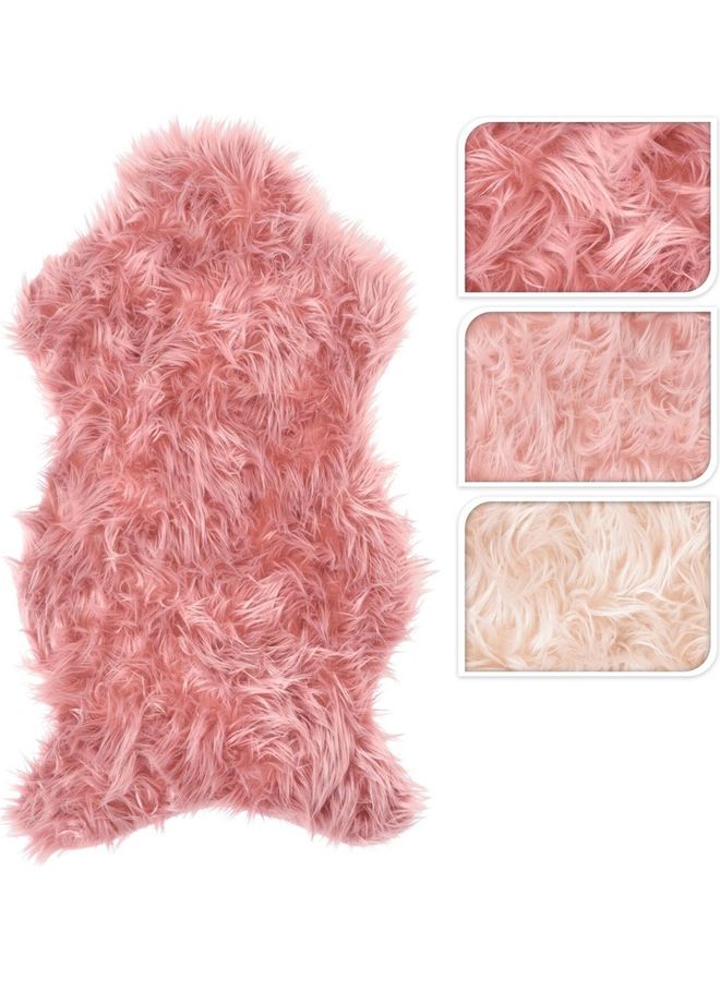 1-Piece Assorted Sheepskin Rug Multicolor 90.5x51.8x11.5cm