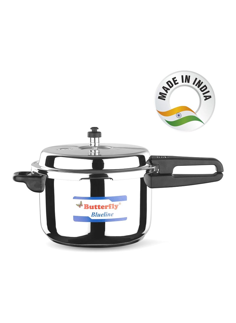 Butterfly Blue Line Stainless Steel Pressure Cooker, Stainless Steel ,7.5-Liter, Medium ,BL-7.5L