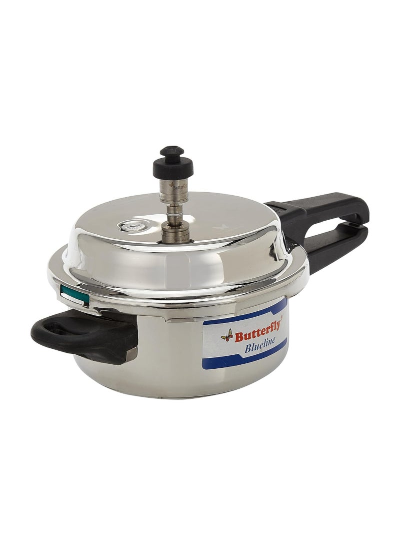 Butterfly Blue Line Stainless Steel Pressure Cooker, Stainless Steel, 2-Liter Medium,BL-2L