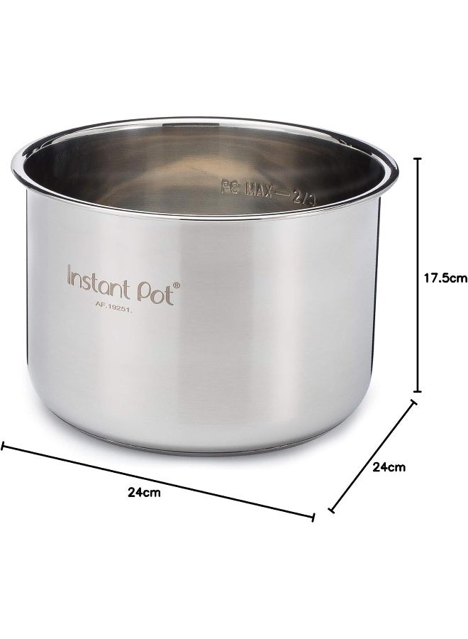 Instant Pot 3 3 Qt Pot, 3 Quart, Stainless Steel 8 Quart Silver IP-SS04-80