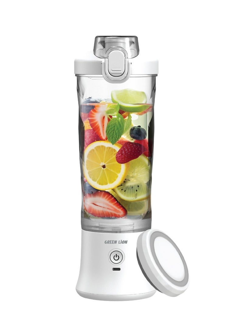 Ultimate Blender 600ml Capacity / Juice Straight from the Source / Two Blend Modes / Considerable Times Blending / 6 Powerful Blades / Strong Power / Direct Drink / IP67 Waterproof / Handy Loop - White