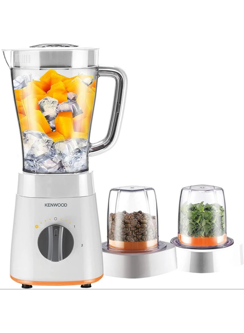 Blender With Mill Attachment, Efficient Motor, Includes Spice and Nut Grinder, Sleek Design 500 W BLP16.360WH White