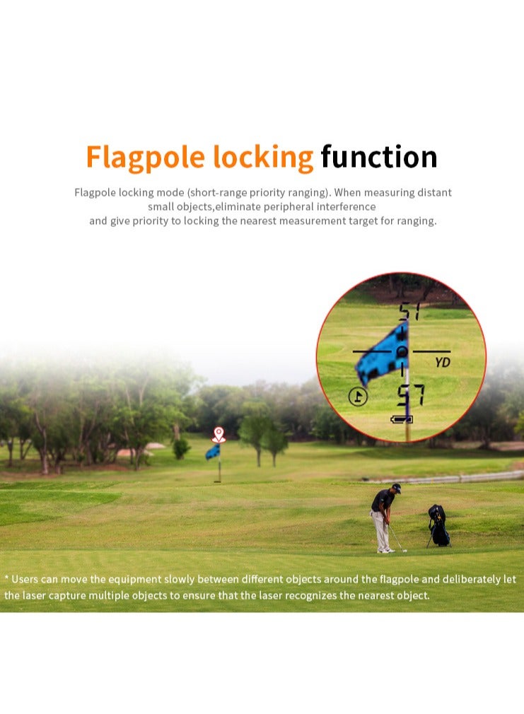 Outdoor golf laser rangefinder telescope 650 meters height measurement and angle measurement