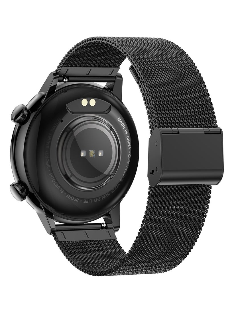 Round Amoled Screen Smart Watch for Women 1.1 Inch Magnetic Charge Waterproof IP68 with NFC and FitCloudPro App