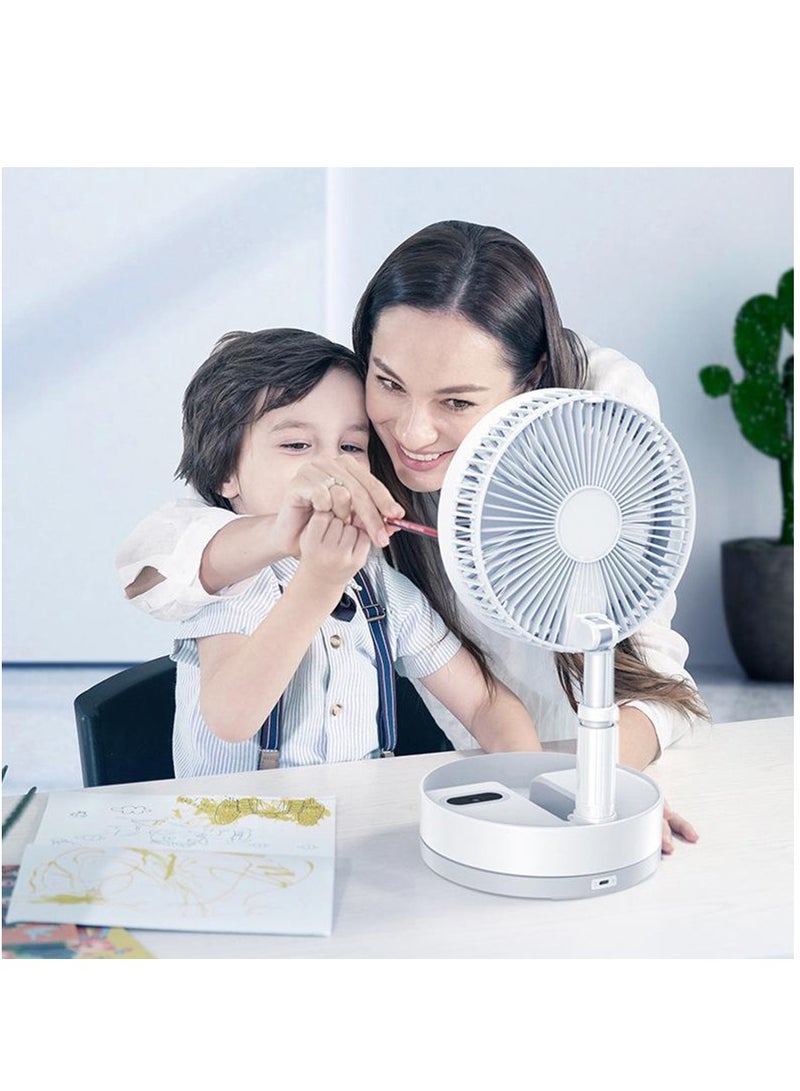 Pedestal Fan for Bedroom, Ultra Quiet Standing Fan for Home Bedroom, Oscillating Floor Fans with 4 Speeds, Portable Stand Fan Desk Fan 2-in-1 Air Circulator Fan