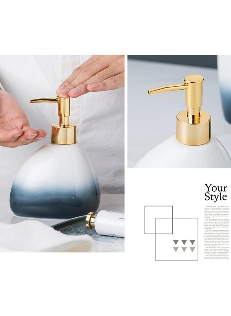 Bathroom Accessories Set,Modern Countertop Bathroom Decor,Luxury 6 Piece Bathroom Accessory Set,Complete with Soap Dispenser,Toothbrush Holder,Tumbler,Tray