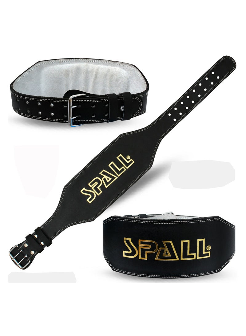 Weight Lifting Leather Belt Lower Back Support 6 Inches Wide Adjustable Buckle For Bodybuilding Home Gym Workouts Squats Strength Training And Fitness Exercise For Men And Women