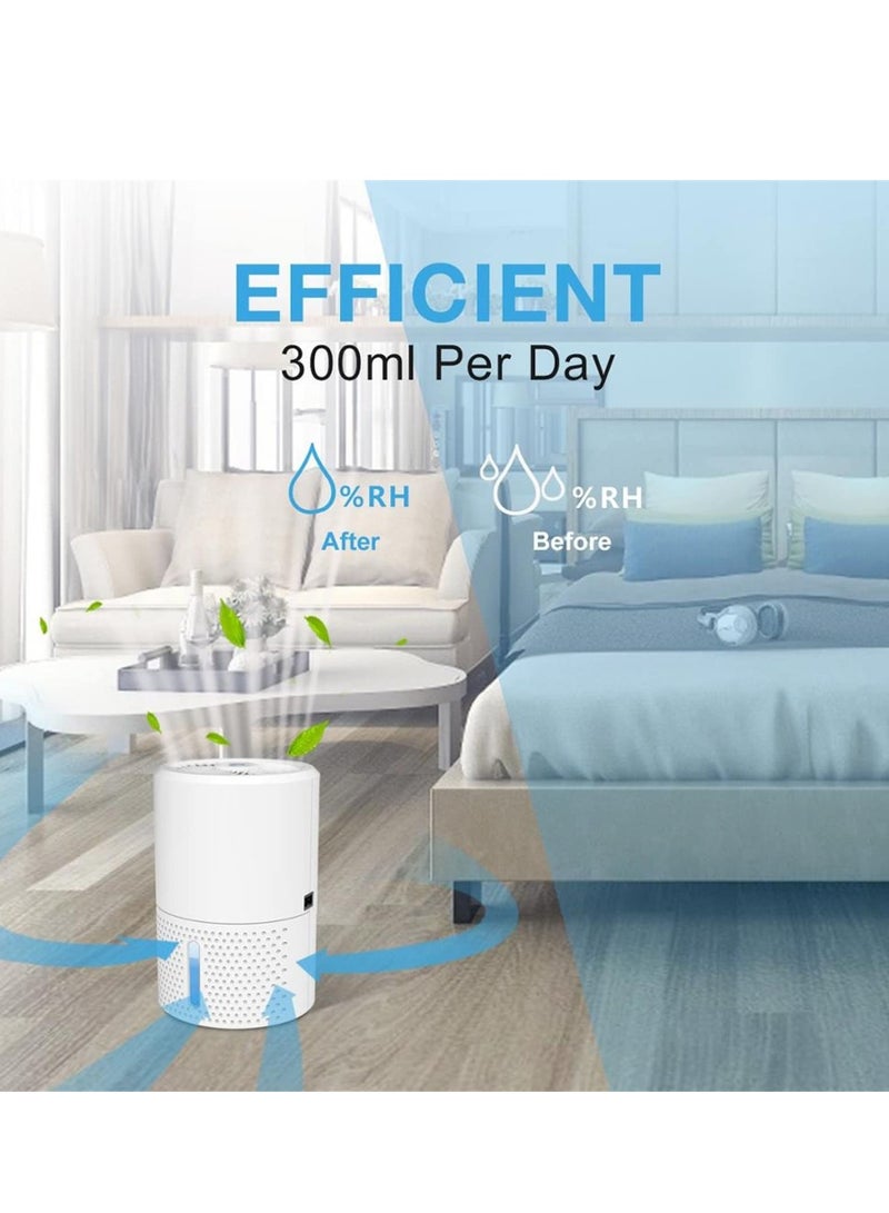 Dehumidifier for Home Basement,  Dehumidifiers for Bedroom Bathroom Small Quiet Portable Air Dehumidifiers with 900ml Water Tank