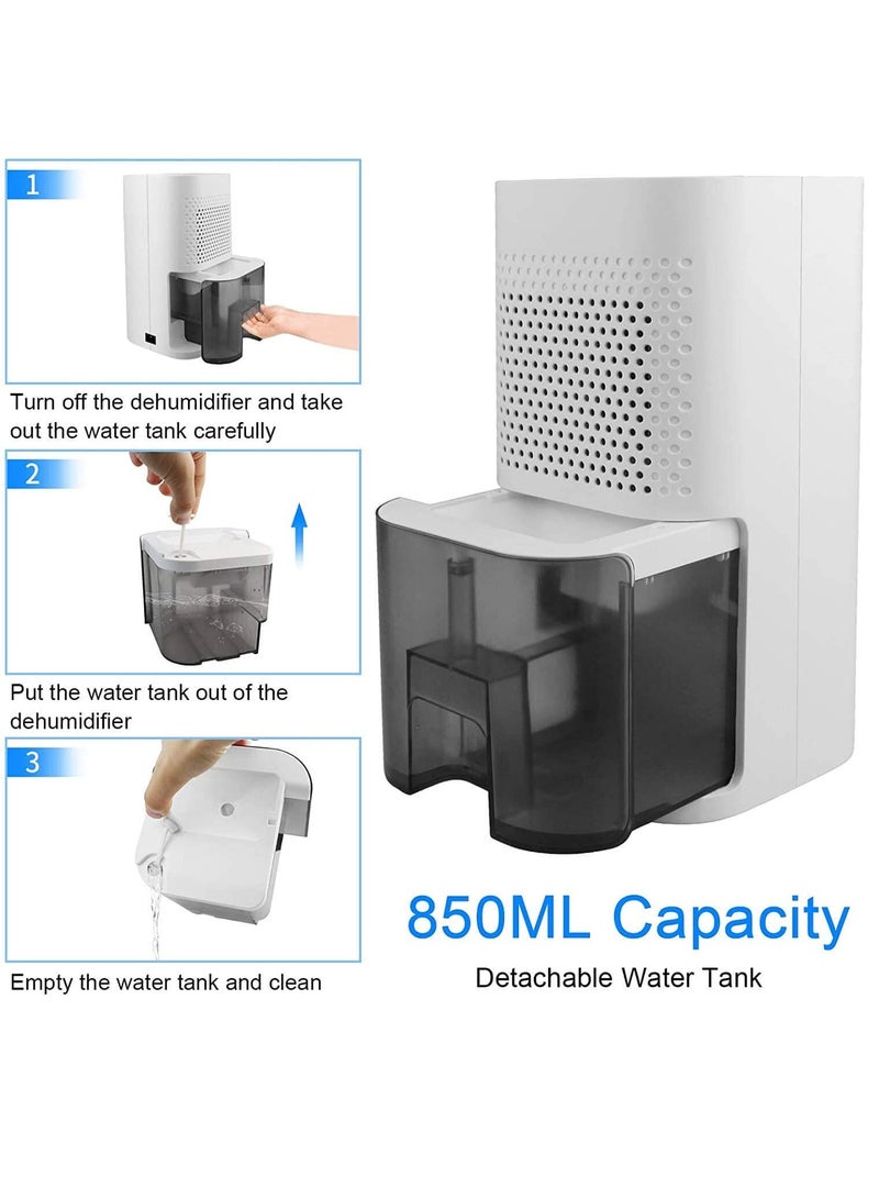 Dehumidifiers for Home, 300ml Dehumidifier with Auto-off, Sleep Mode,  Quiet Portable Small Dehumidifiers for Bathroom, Bedroom, Basement, RV, Closet