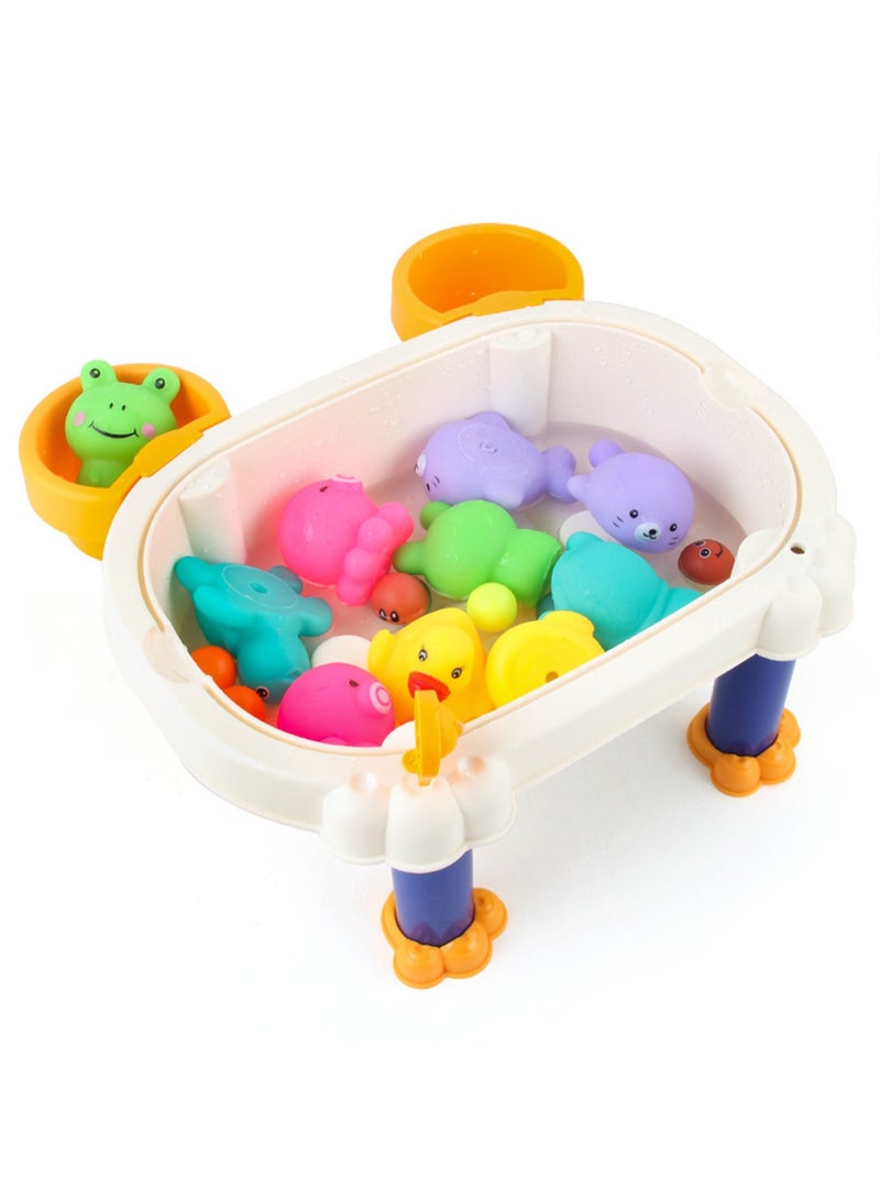 Children's DIY Ball Track Building Block Table Baby Bathing Water Building Block STEM Intellectual Toys (JJ868-42 pieces)