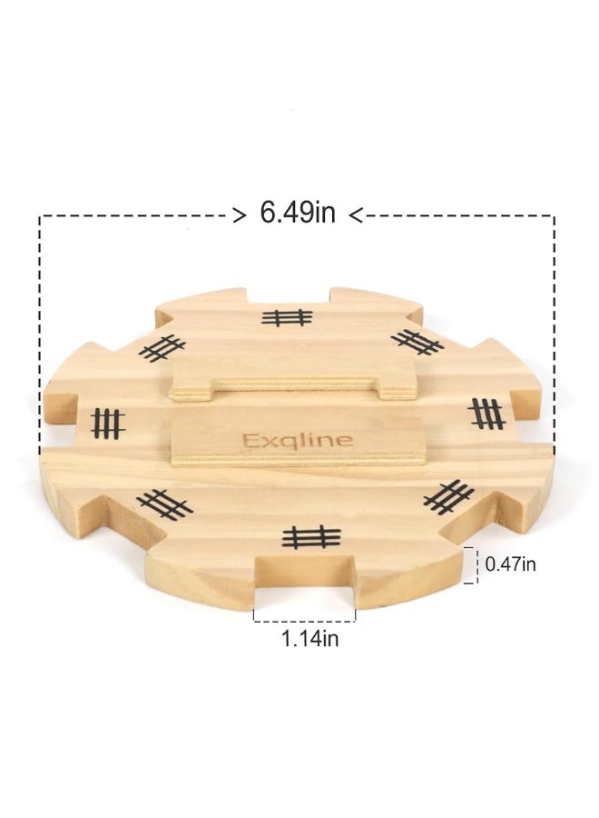 Exqline Wooden Hub for Mexican Train Dominoes with Felted Bottom Mexican Train Centerpiece Made of Superior Pine