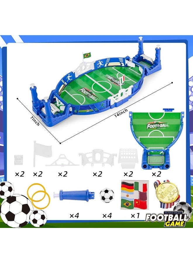 3 otters Tabletop Soccer Game Set, Mini Football Soccer Game Board for Foosball Pinball Kids Adults Interactive Game Room Family Night