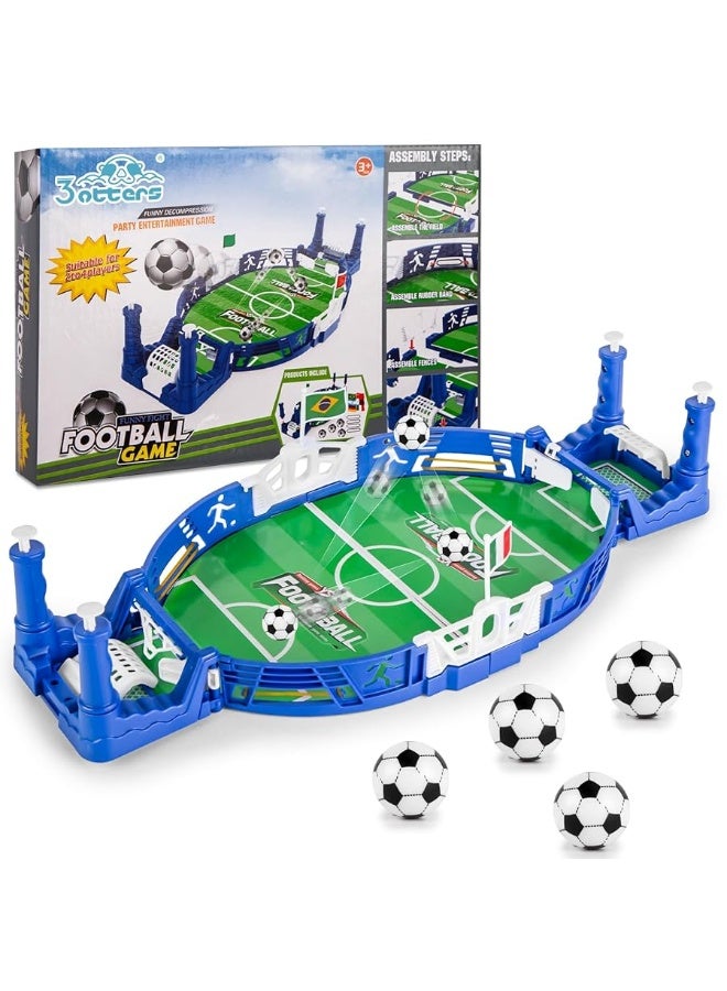 3 otters Tabletop Soccer Game Set, Mini Football Soccer Game Board for Foosball Pinball Kids Adults Interactive Game Room Family Night