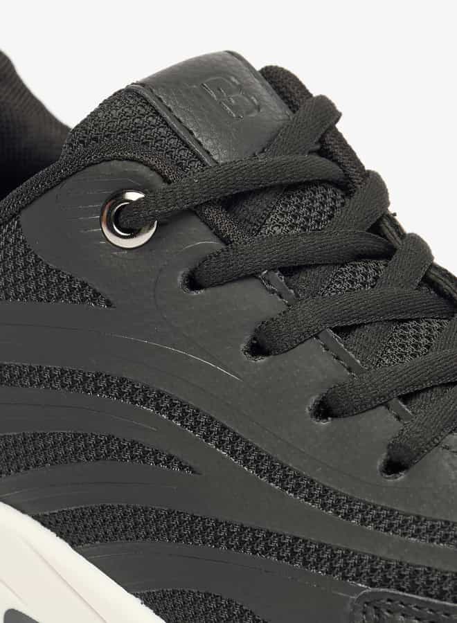 Women Textured Lace-Up Low Ankle Sneakers