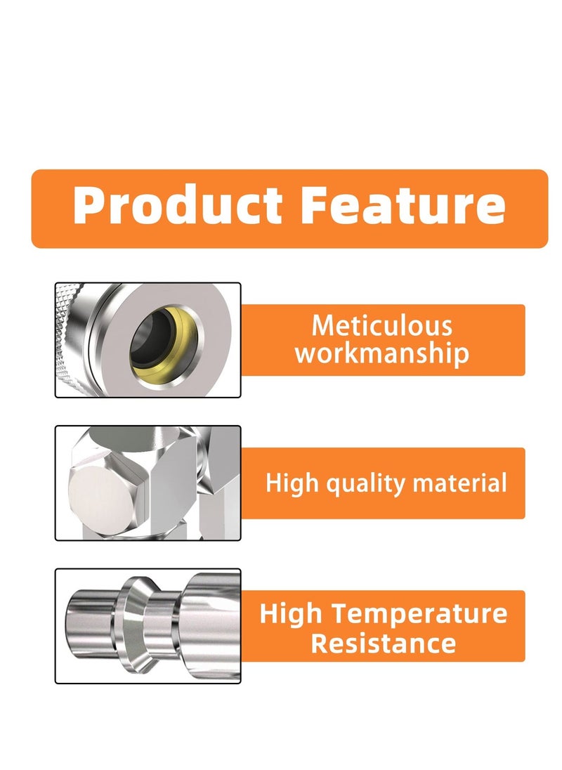 Air Hose Connectors 2 Way Air Hose Splitter Fittings 1/4 in NPT Air Compressor Fittings High Pressure Resistance Air Manifold Swivel 360 Degrees Connectors Air Compressor Accessories