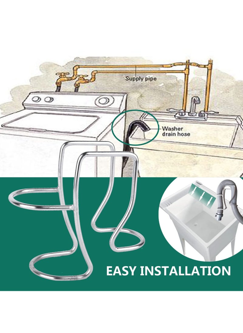 Adjustable Shape Washing Machine, Laundry Tub Hose Guide Clip, Universal Utility Sink Hose Clamp, 304 Stainless Steel