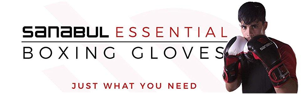 Essential Gel Boxing Gloves | Pro-Tested Kickboxing Gloves for Men and Women | Ideal for Boxing, MMA, Muay Thai, and Heavy Bag Training All Black
