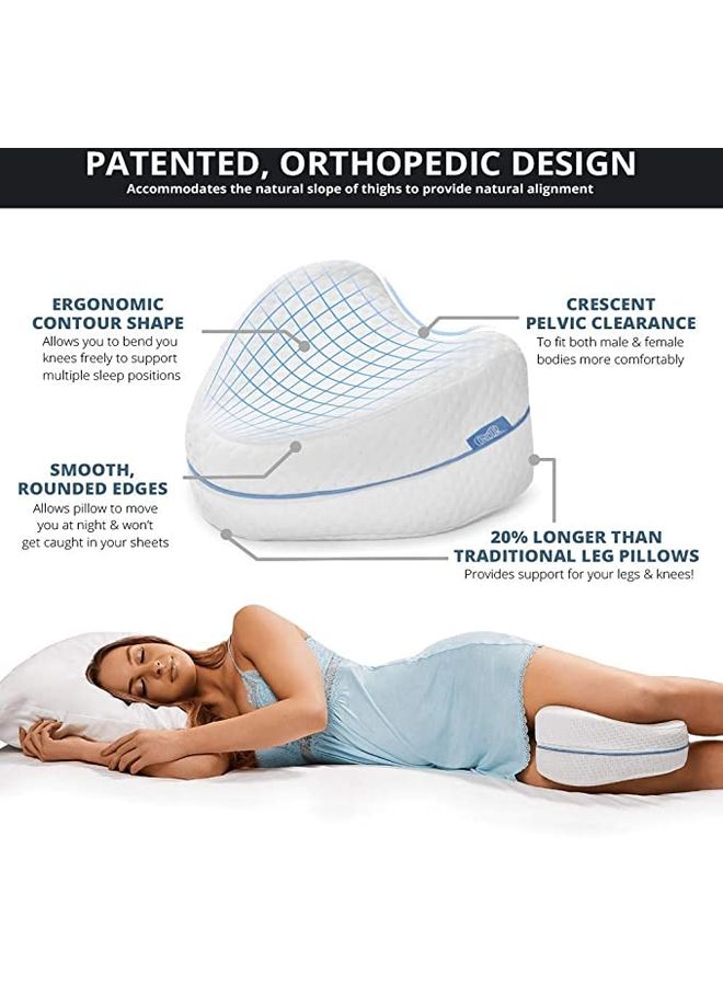 Leg and Knee Foam Support Pillow Soothing Pain Relief for Sciatica, Back And Hips