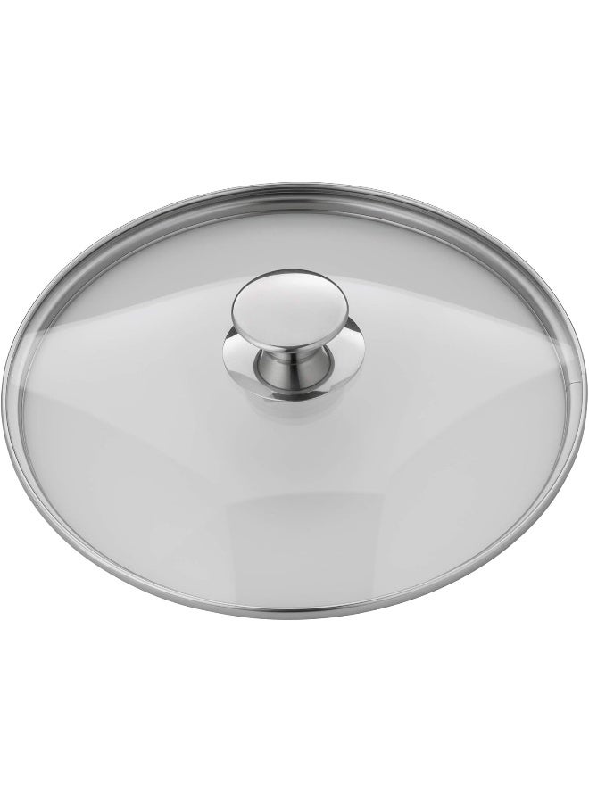 WMF Pan Lid 20 cm, Glass Lid with Metal Knob, Lid for Pots and Pans, Heat Resistant Glass, Dishwasher Safe